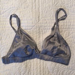 BLUE GREY SILK BRALETTE ✨🌸